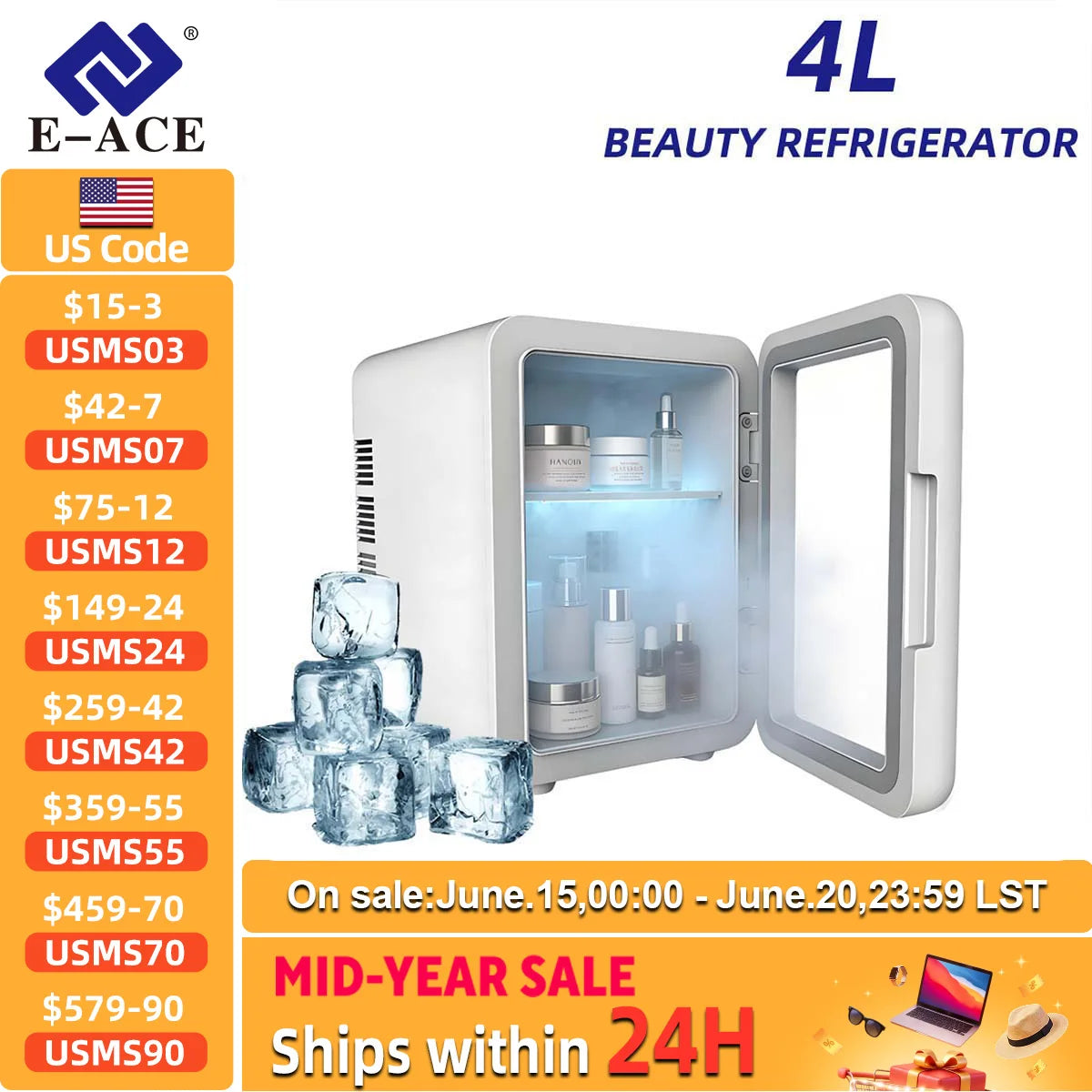 4L Mini Skincare Fridge